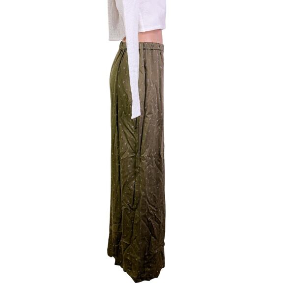 Melrose & Market Slit Pull On Ditsy Floral Prairie Maxi Skirt Olive Green XS NWT - Picture 6 of 12